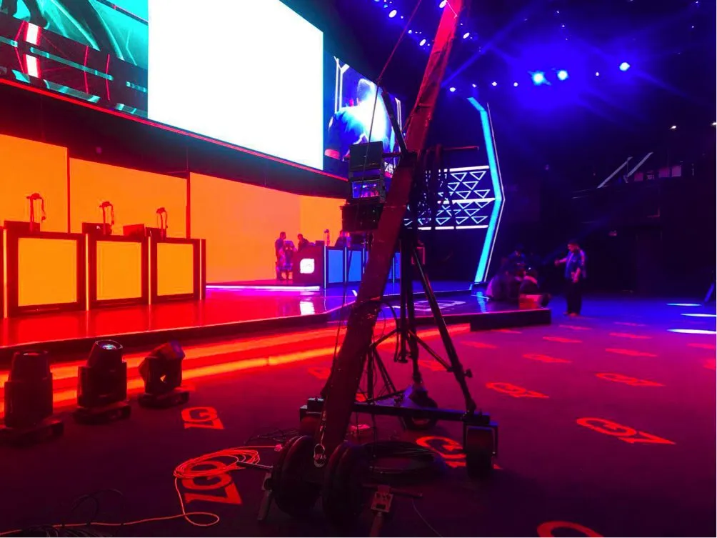 Broadcast and stage testing at LGD's home venue.