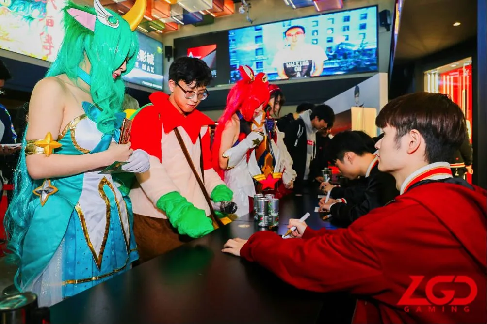 LGD's merchandise store prepares products before a home event.