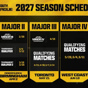 Call of Duty League sets 2027 schedule, ending with OpTic-hosted Championship